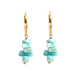 Anthro Real Stones - Blue Stones Earrings